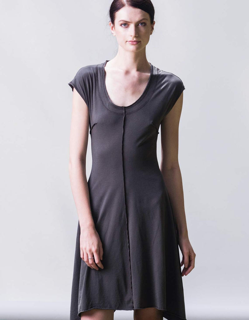 Organic cotton dress made in Los Angeles by Raw Earth Wild Sky